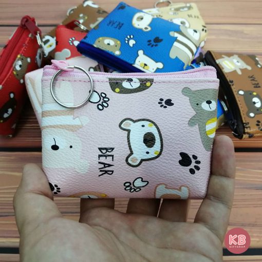 กระเป๋าใส่เหรียญ ลายหมี