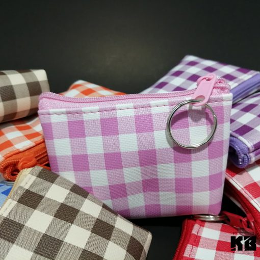 KB กระเป๋าใส่เหรียญขายส่ง ยกโหล ของชำร่วย ของขวัญ แทนคำขอบคุณ คละสี 12ใบ ขนาด 3x4 นิ้ว ลายสก๊อต - Image 2