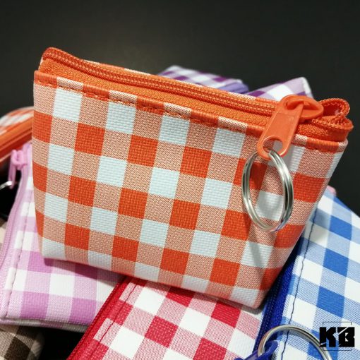 KB กระเป๋าใส่เหรียญขายส่ง ยกโหล ของชำร่วย ของขวัญ แทนคำขอบคุณ คละสี 12ใบ ขนาด 3x4 นิ้ว ลายสก๊อต - Image 3